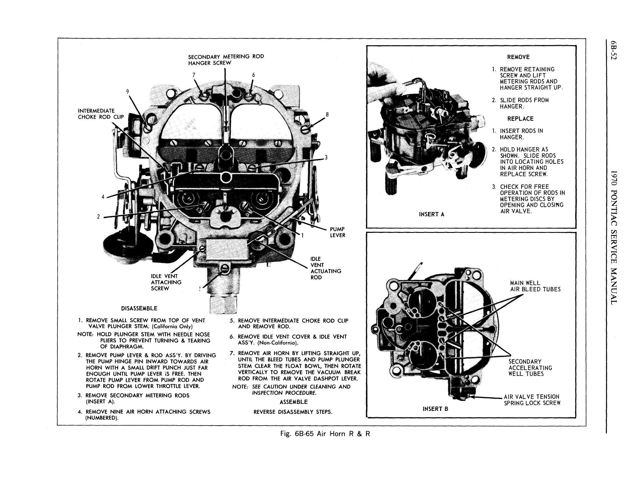 1970 Pontiac Chassis Service Manual - Engine Fuel Page 52 of 65